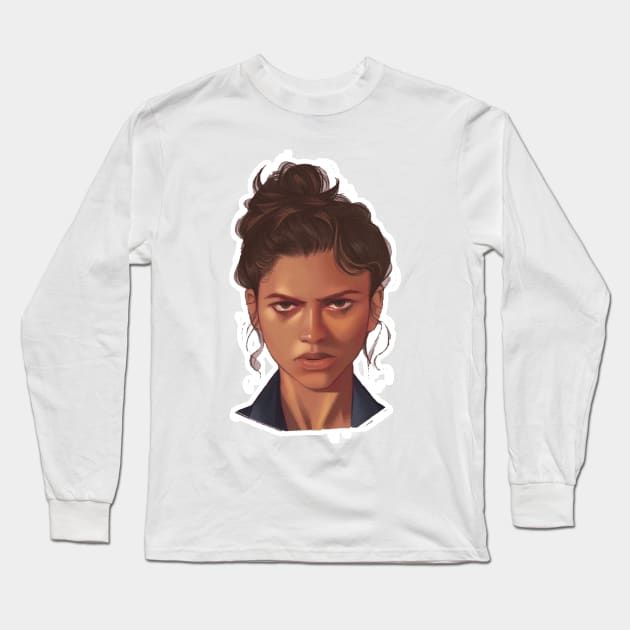 Euphoria Rue (Zendaya) Long Sleeve T-Shirt by MoondesignA